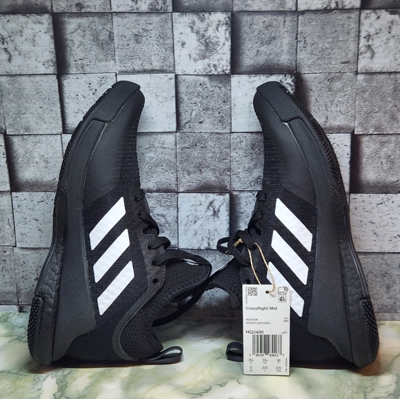 Adidas CRAZYFLIGHT Mid 2023 Withe Silver Metallic.. Woman's size 5 - Picture 7 of 11